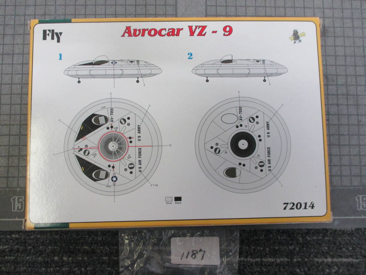 1187 FLY 1/72 Avrocar VZ-9 72014 пластиковая модель 