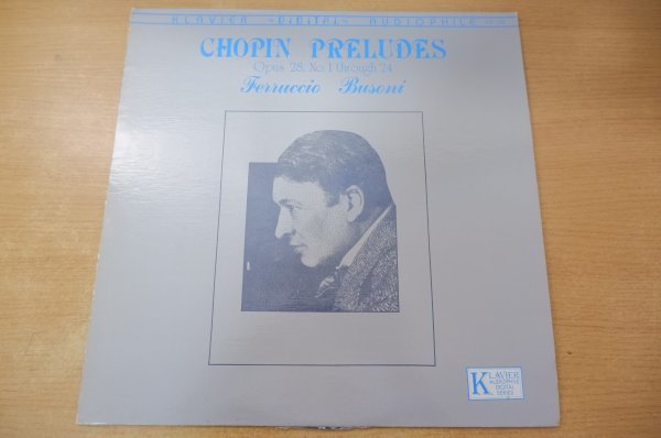 D2-253＜LP/米盤/美盤＞「Chopin:Preludes」Ferruccio Busoniの画像1