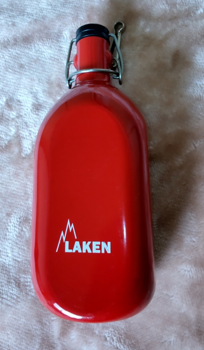 スペイン ヴィンテージ 水筒 LAKEN ラーケン アルミ 赤色 ボトル