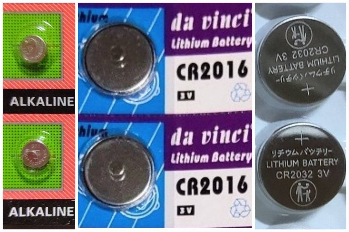 アルカリ377ボタン電池 リチウムCR2016 CR2032コイン電池 各２個（計６個セット）
