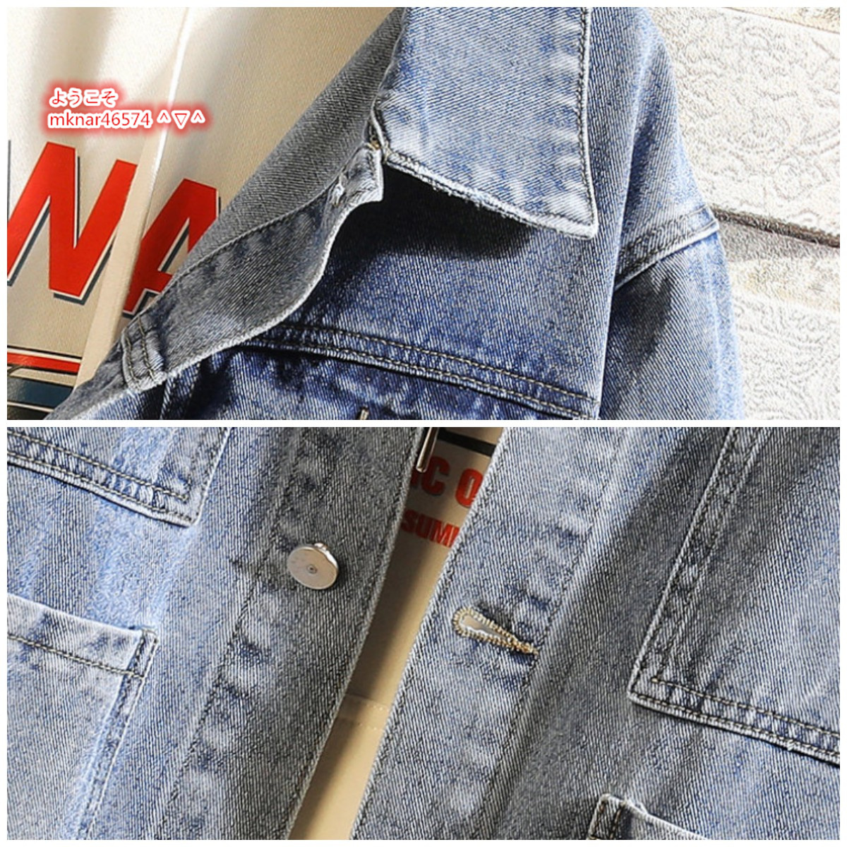 秋新品 メンズ デニムジャケット ポケット多い ジャンパー ブルゾン ワークジャケット ジージャン 大きいサイズ有り M~5XL選択 ブルー_画像3