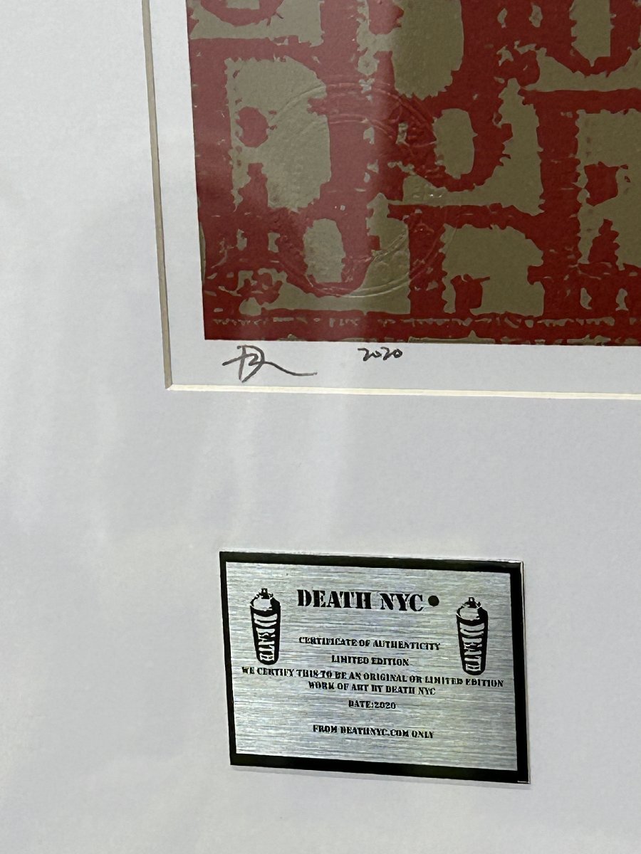 DEATH NYC 額付き 世界限定100枚 アートポスタ ドラミ ディオール Dior 茶色 現代アート H177_画像5