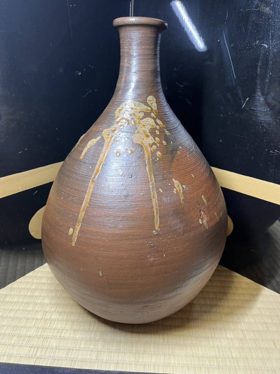 備前焼徳利(江戸期)と 湯呑み3個(未使用) 湯呑み(未使用) 江戸期徳利 備前焼 6132