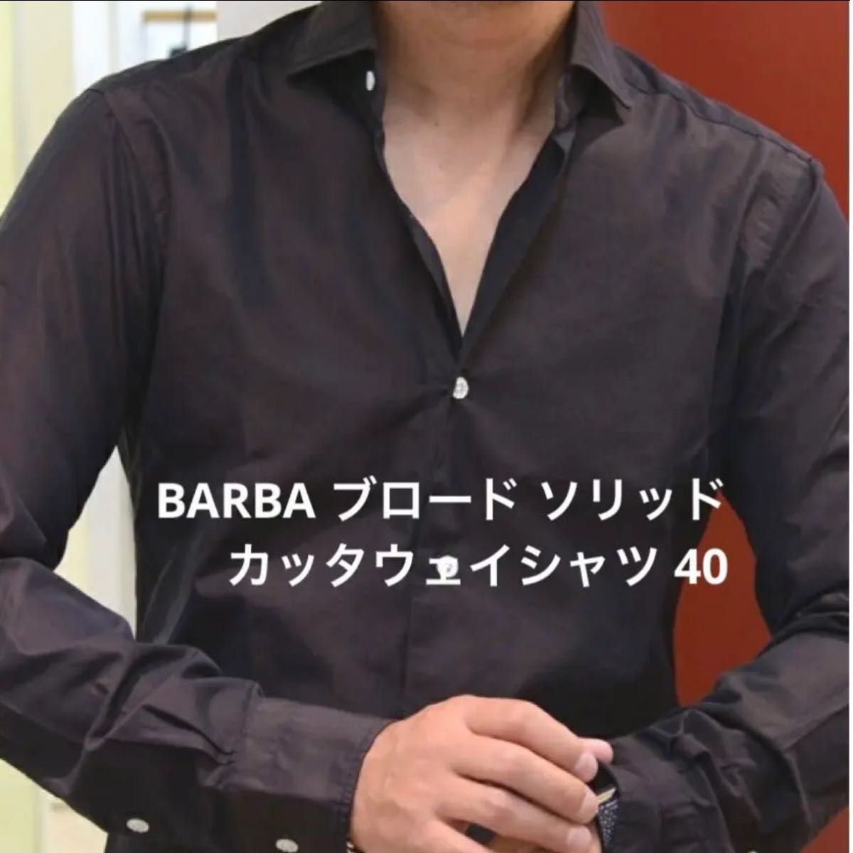 BARBA(バルバ) ブロード ソリッド カッタウェイシャツ 40
