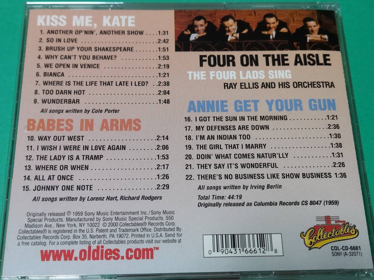 F 【輸入盤】 THE FOUR LADS / FOUR ON THE AISLE 中古 送料4枚まで185円_画像2