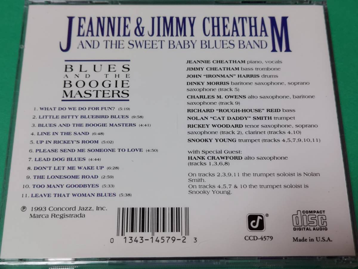 D 【輸入盤】 JEANNIE & JIMMY CHEATHAM / BLUES AND THE BOOGIE MASTERS 中古 送料4枚まで185円_画像2