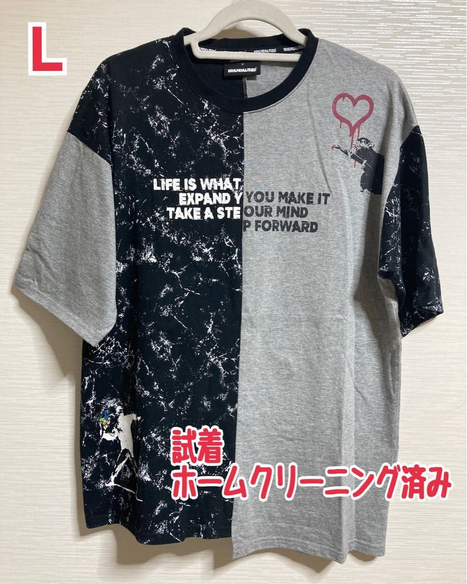 お値下げ中 美品 TAKA-Q BRANDALISED T-shirt Collection バンクシー 半袖Tシャツ  L寸