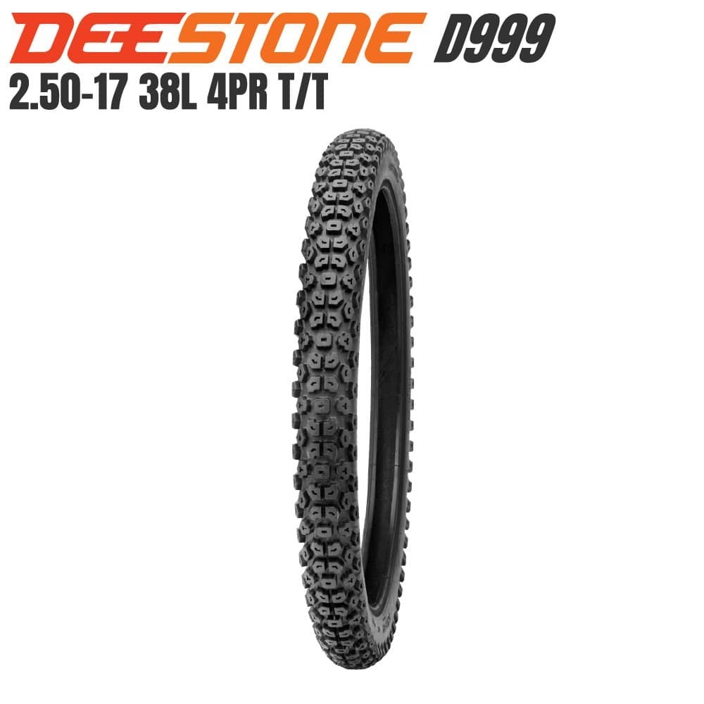 DEESTONE(ディーストーン)二輪用 ブロックタイヤ D999 2.50-17 4PR チューブタイプ（TT）前後兼用　スーパーカブ_画像1