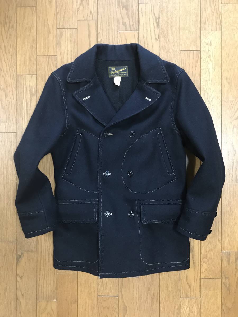 クッシュマン CUSHMAN メルトンウール ダブルコート M ネイビー クッシュマン CUSHMAN メルトンウール ダブルコート M ネイビー