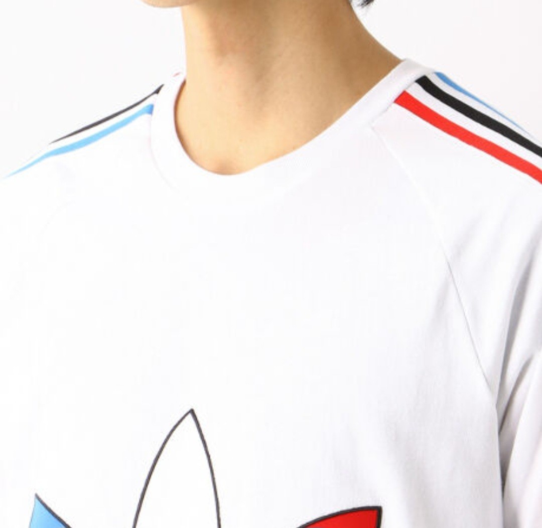  новый товар / не использовался / стандартный товар [ Adidas трехцветный футболка M белый белый ] Yokohama Marino sadidas оригиналы / pra рубашка рубашка с коротким рукавом tricol Франция 