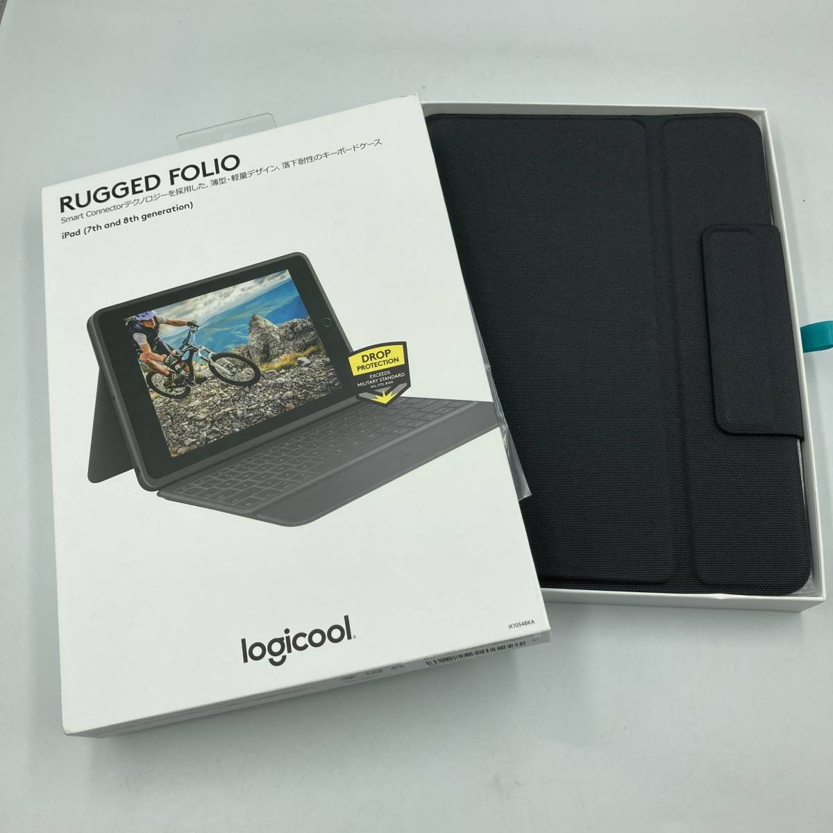 RUGGED FOLIO logicool キーボードケース 軽量 薄型 iPad10.2 第7〜９世代/Y11344-L2