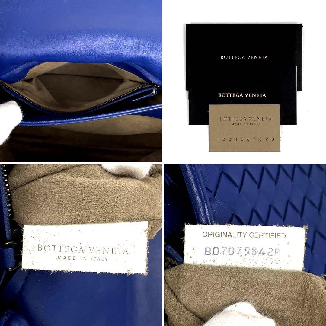 値下げ】 VENETA 極美品□BOTTEGA ボッテガヴェネタ ブルー レザー