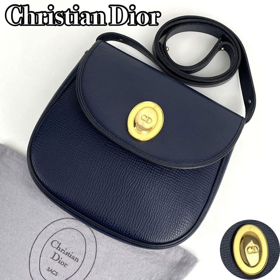 極美品】Christian Dior ディオール ショルダーバッグ CD オーバル