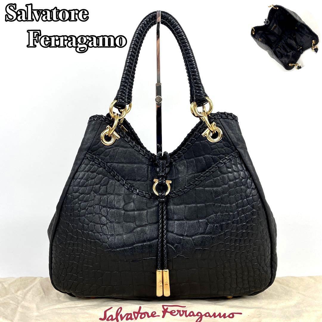 美品】Salvatore Ferragamo フェラガモ ハンドバッグ ワンショルダー