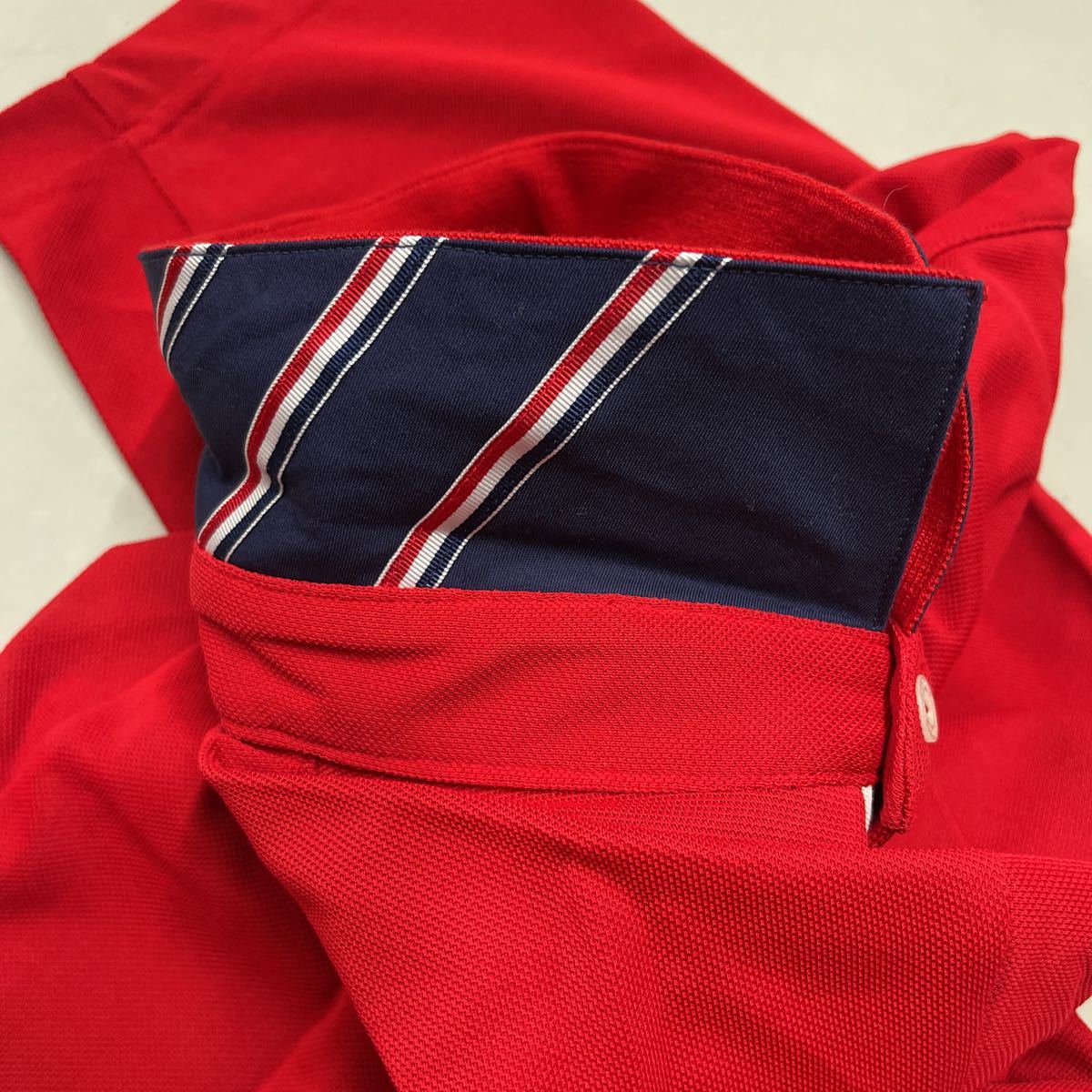 Munsingwear マンシングウェア 半袖シャツ ポロシャツ サイズL レッド 赤 メンズ トップス 日本製 MADE IN JAPAN デサント ゴルフ golfの画像8