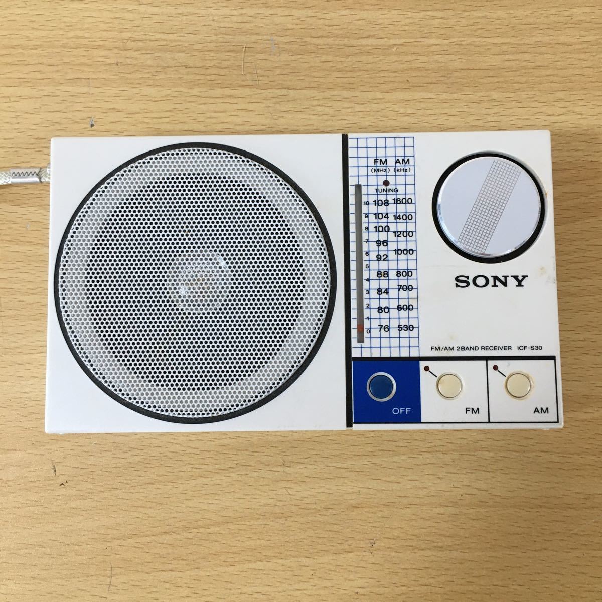 SONY ソニー MODEL ICF-S30 ラジオ ポータブルラジオ ラジカセ AM FM コンパクトラジカセ 昭和レトロ アンティーク 受信確認済み 10 ア 103_画像2