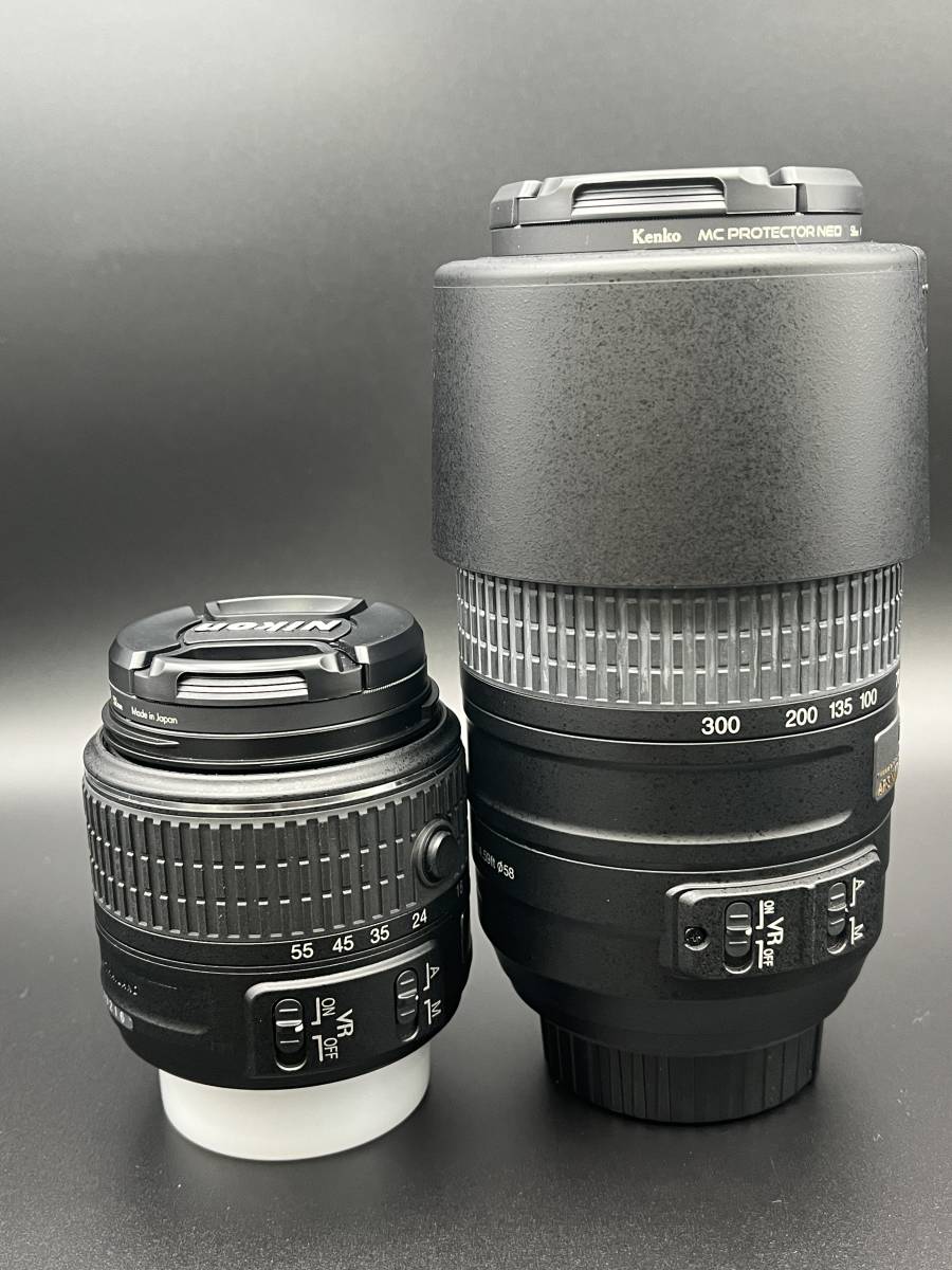 (6649)Nikon/ニコン　D5500　ダブルズームキッド　AF-S DX NIKKOR 18-15mm/AF-DX NIKKOR 55-300mm 動作未確認/現状品_画像6