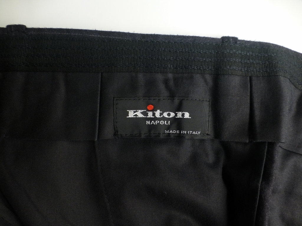*Kiton suit 54R W105 beautiful goods 14Micron autumn winter gray stripe book@ cut feather key ton king-size ki ton 
