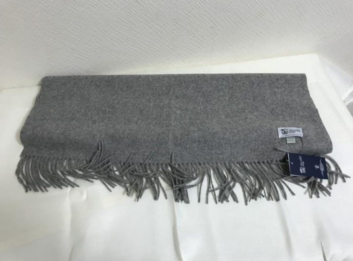  new goods unused genuine article John stone z cashmere muffler large size stole gray rug lady's men's business suit Tomorrowland 