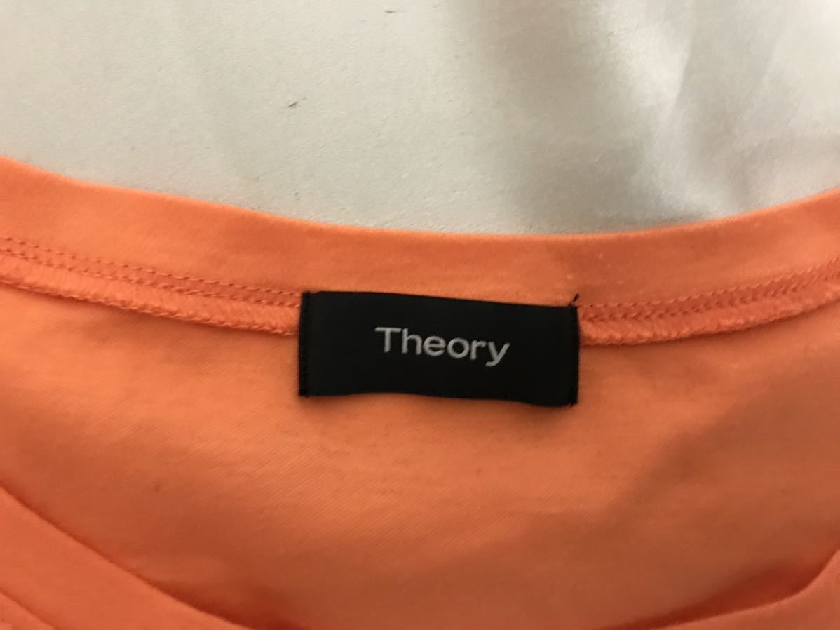 本物セオリーTheoryコットン半袖TシャツメンズサーフアメカジミリタリーワークビジネススーツオレンジL_画像4