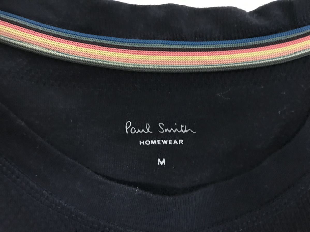 本物ポールスミスPaulSmithコットン半袖Tシャツメンズサーフアメカジミリタリーワークビジネススーツ紺ネイビーM