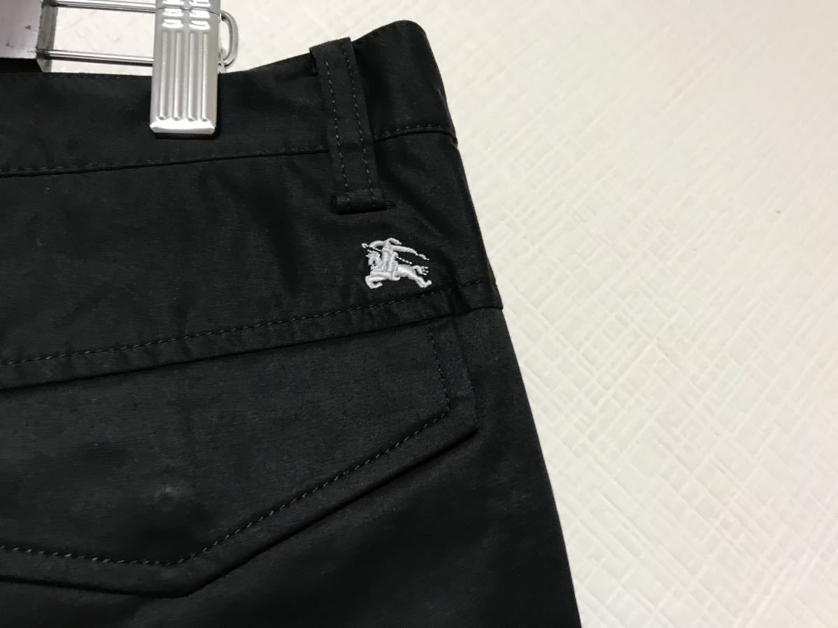 本物バーバリーブラックレーベルBURBERRY BLACK LABELコットンカーゴハーフショートパンツサーフアメカジビジネススーツメンズ黒76S