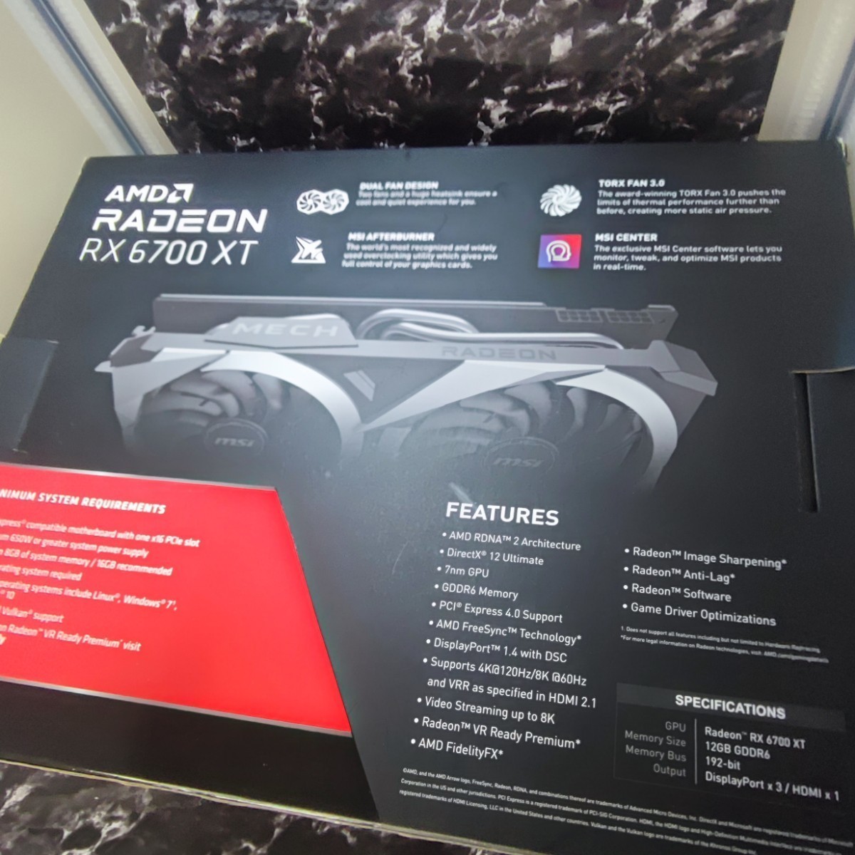 ジャンク品】Radeon RX 6700 XT MECH 2X 12G OC グラフィックボード