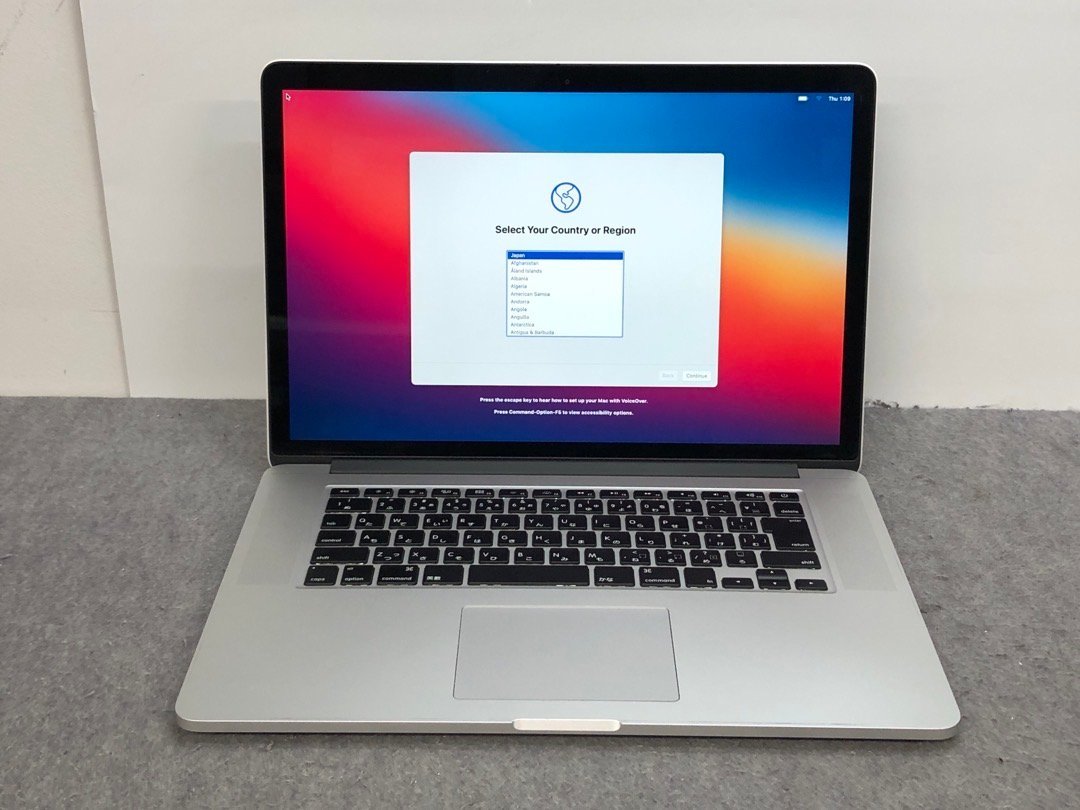 MacBook Pro 2015 15インチ メモリ16G SSD500GB-