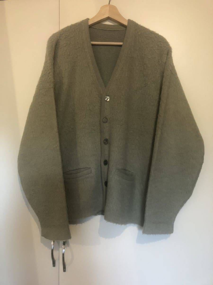  ultra rare! Vintage mo hair cardigan NIRVANA Cart *ko bar n moss green Anne plug do