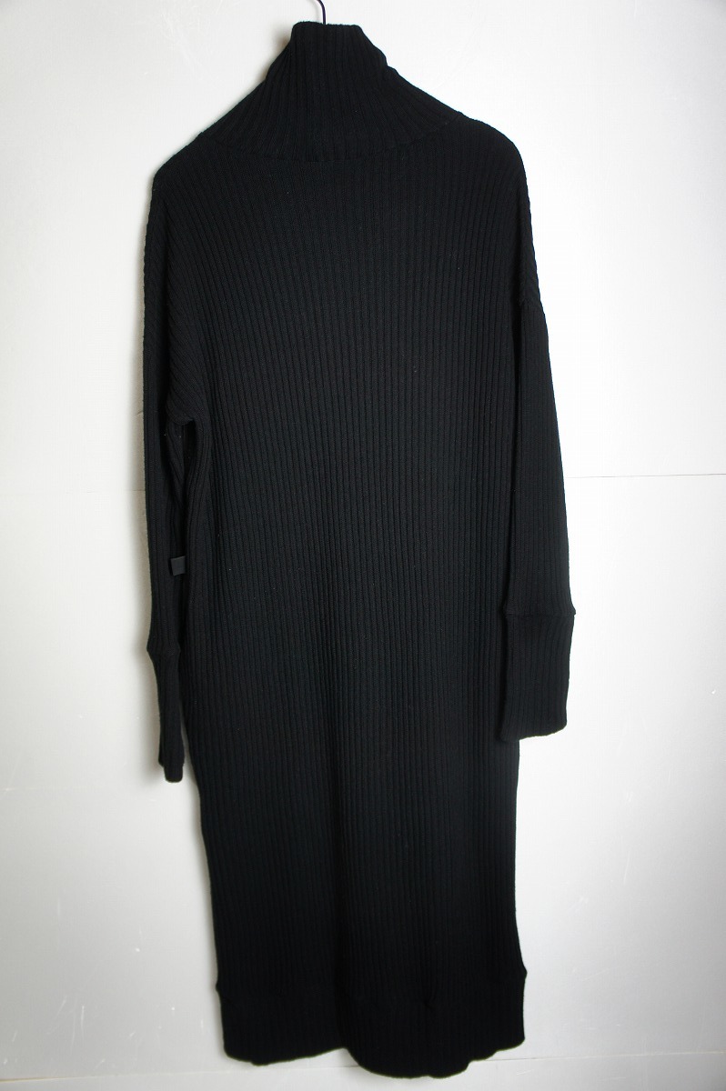 20AW Y's ワイズ ヨウジ ヤマモト HIGH NECK SWEATER DRESS セーター ニット ワンピース ハイネック ドレス YR-T76-172 黒 2　1025N_画像2