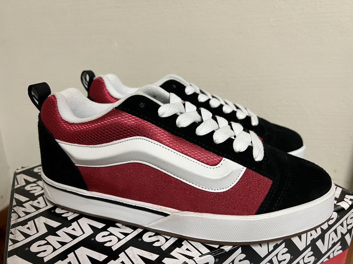 VANS V360 KNU SKOOL 8h 26.5cm ブラックレッド 国内正規品 確認箇所有 ニュースクール アウトレット_画像3