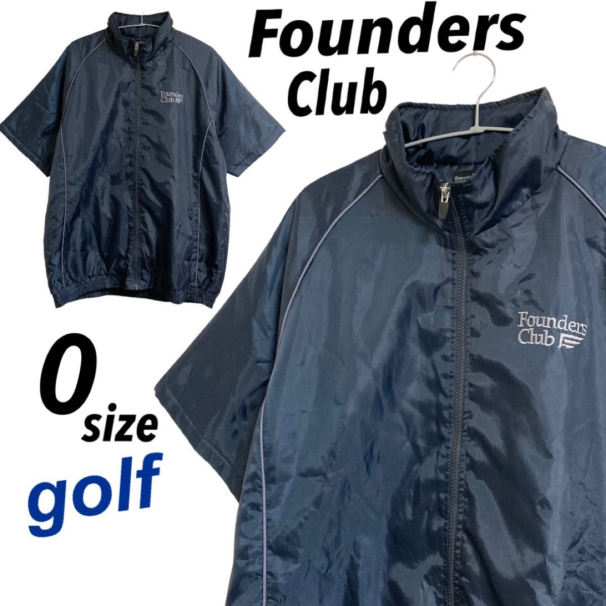 Founders Club ファウンダース ゴルフ メンズ ジップジャケット 半袖 中綿 O ネイビー系 (P41)