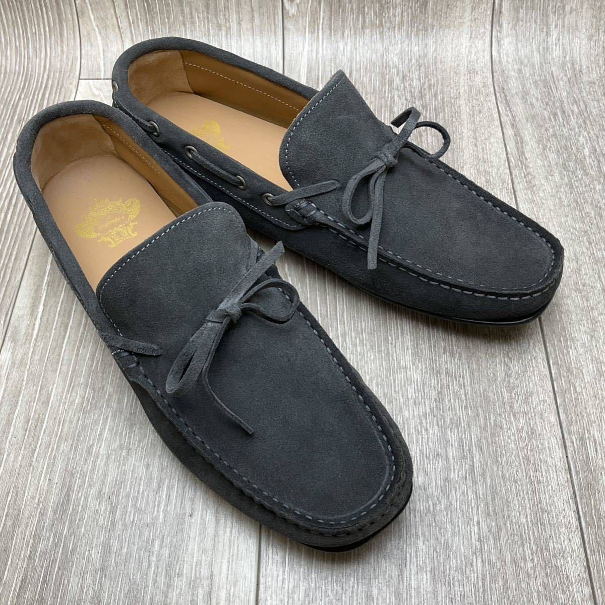 Orobianco* driving shoes * size 40(25.0cm)* gray * Italy made Orobianco gentleman leather shoes deck shoes Loafer slip-on shoes 