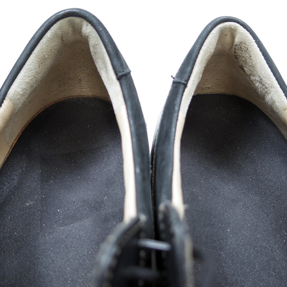 6-1/2 inscription 25.5cm corresponding Finn Comfort fins comfort 6 hole leather shoes leather black /U9254