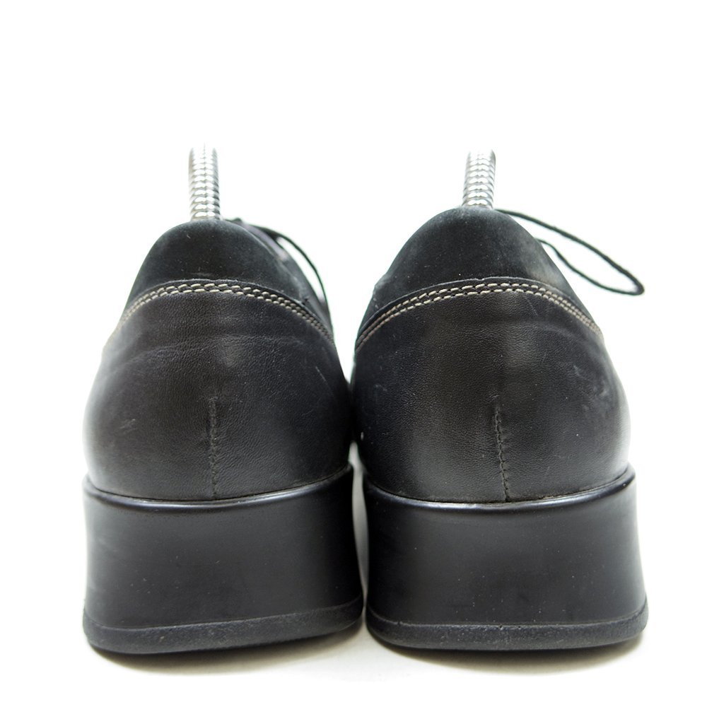 6-1/2 надпись 25.5cm соответствует Finn Comfort ласты комфорт 6 отверстие кожа обувь кожа черный /U9254