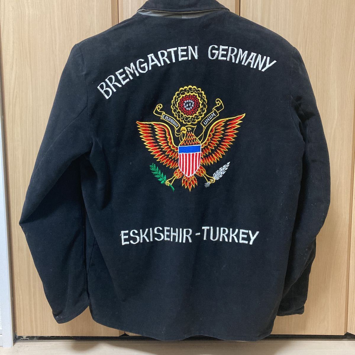 Germany jacket 60s vintage 極美品 リバーシブル スーベニアジャケット スカジャン ビンテージ ミリタリー ブラック_画像1