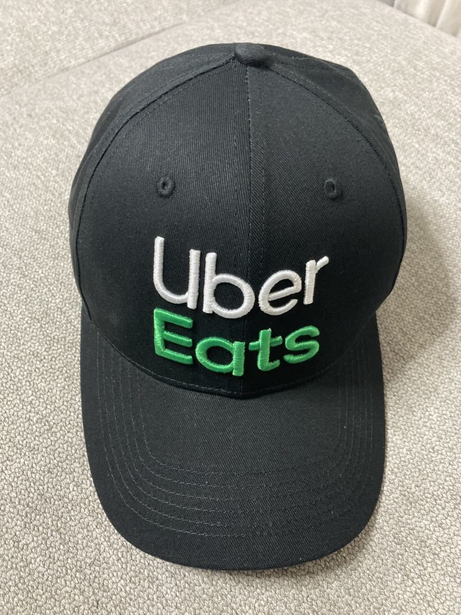 ウーバーイーツロゴ入り立体刺繍キャップ Uber eats 帽子秋冬仕様_画像1