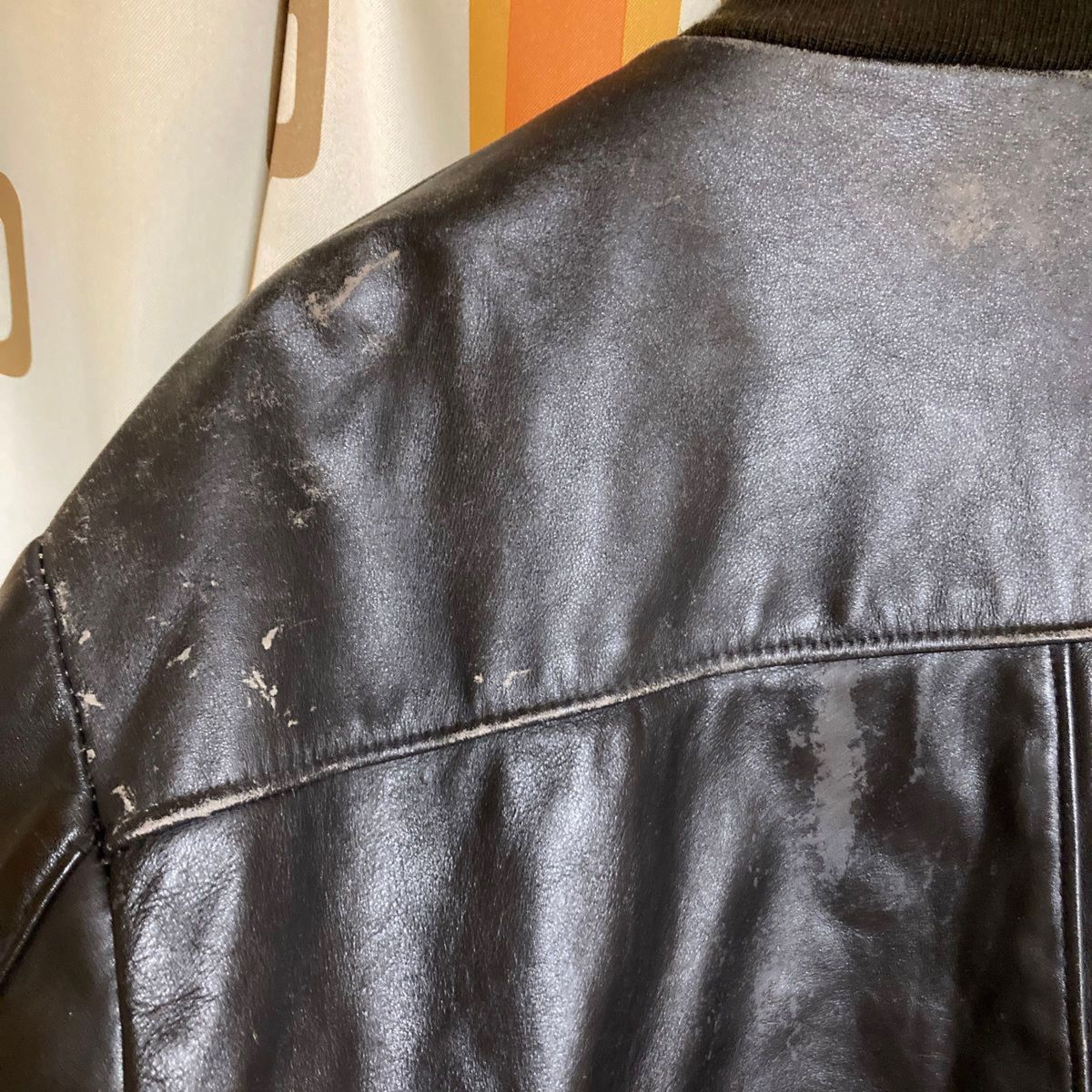 Schott MA-1 レザータイプ 黒 サイズ48 USA製 傷あり|Yahoo Schott MA-1 レザータイプ 黒 サイズ48 USA製 傷あり|Yahoo
