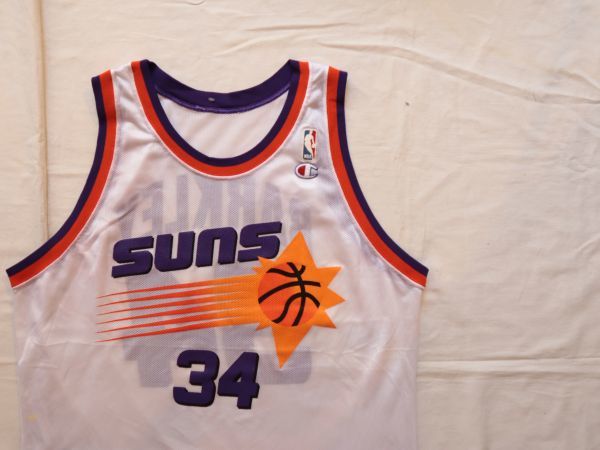 【古着GAME TOPSレア Champion NBA Phoenix Suns ユニフォームタンクトップ白#34】チャンピオンNBAバスケフェニックスサンズBARKLEY