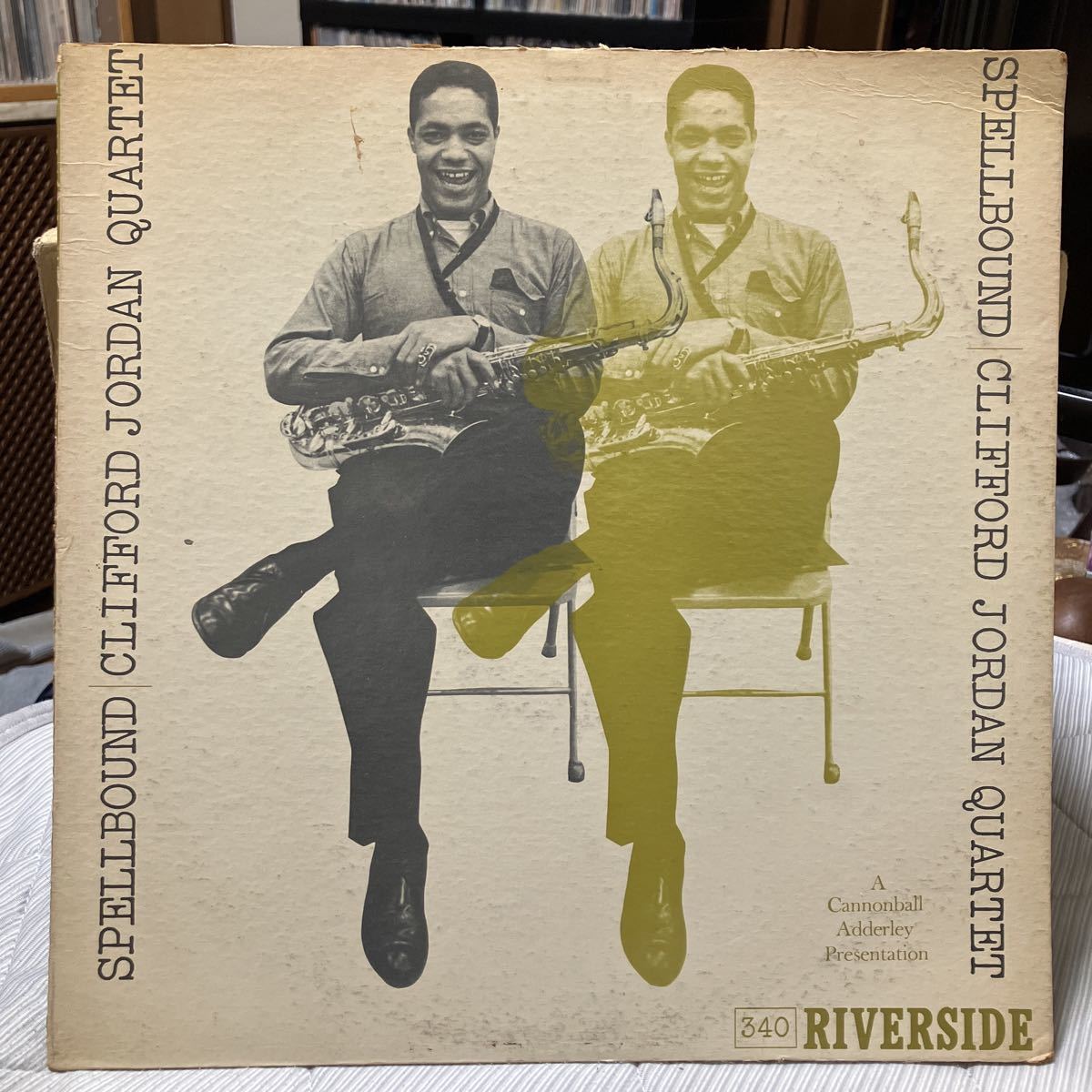 【LP】オリジ★クリフ・ジョーダン / CLIFFORD JORDAN /スペルバウンド/ SPELLBOUND / US盤 / RIVERSIDE RLP 340 青 DG MONO_画像1