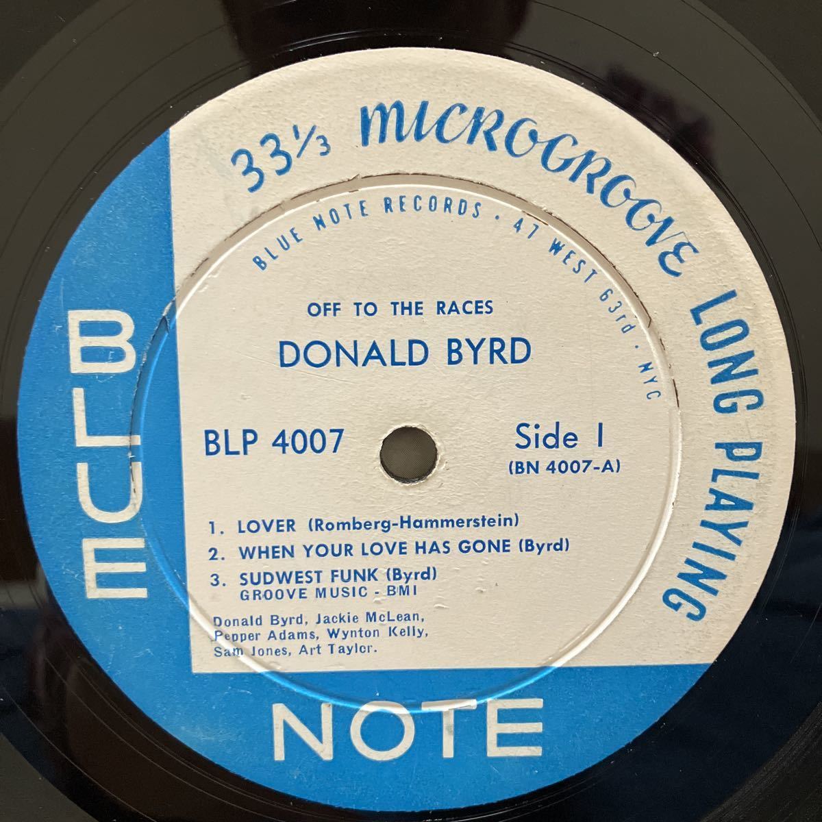 【LP】オリジ★ドナルド・バード / DONALD BYRD /オフ・トゥ・ザ・レイシズ/ OFF TO THE RACES / US盤 / BLUE NOTE BLP 4007 RVG_画像4