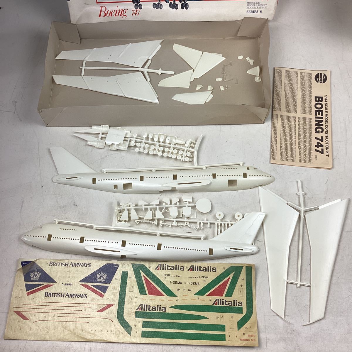 ko57 AIR FIX BOEING747 プラモデル 当時物 ２種セット SPECIAL EDITION ボーイング スペシャル エディション 航空機 未組立 現状品 _画像6