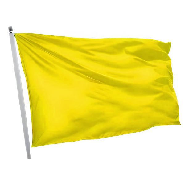 大型フラッグ 旗 4号サイズ 150X90cm 無地イエロー 黄色 イベント パーティーに_画像1