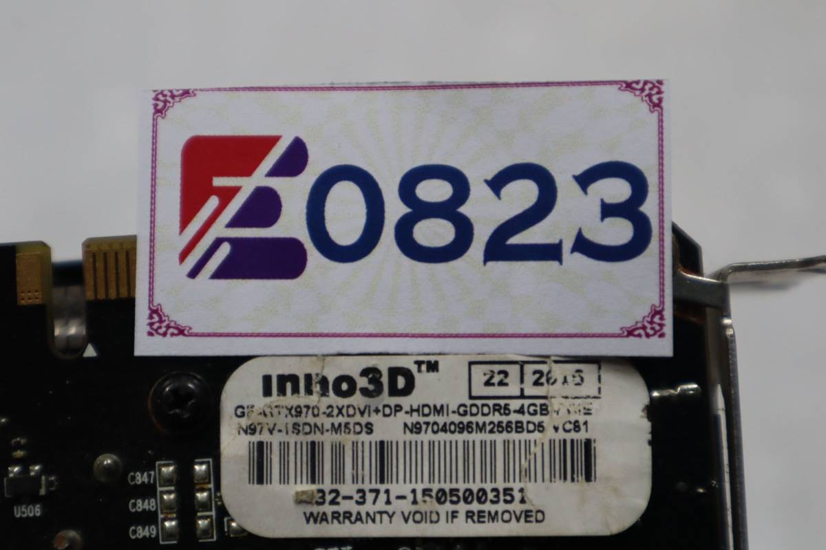 E0823　Ｈ　Inno3D GF-GTX970-2XDVI+DP-HDMI-GDDR5-4GB-PCIE グラフィックボード　中古動作品_画像5