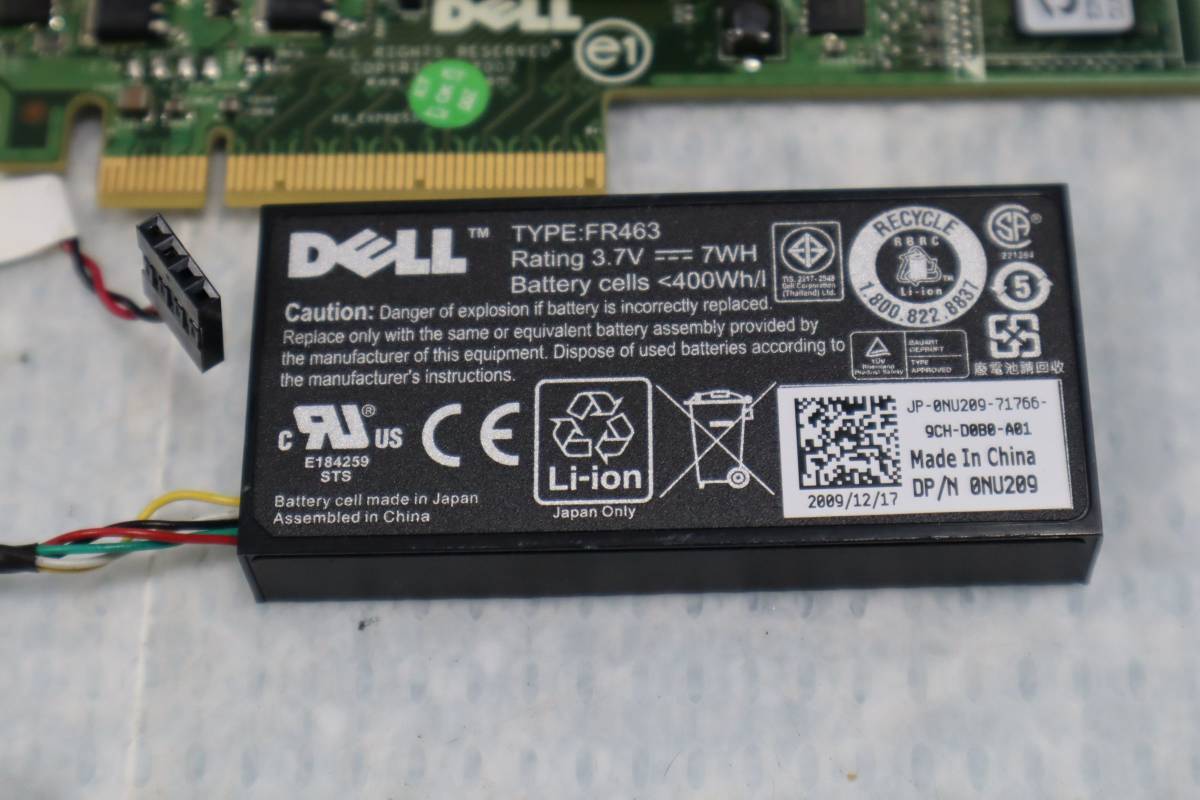 CB5662 ★ L Dell PERC6/i PCI Express SAS Raid Controller Card PowerEdge R905 T774H 0T774H ★_画像3