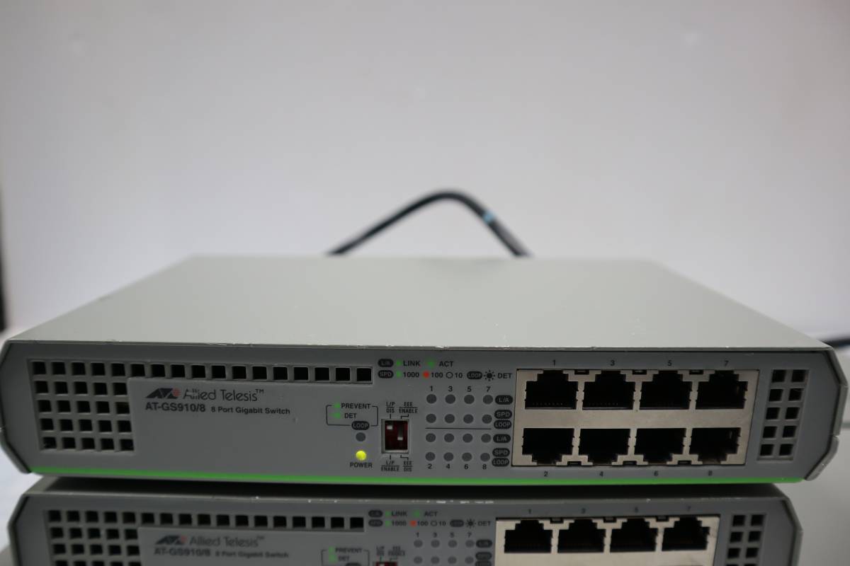 E4986 & 6台セット！Allied Telesis CentreCOM/アライドテレシス 8Port Gigabit Switch AT-GS910/8_画像6