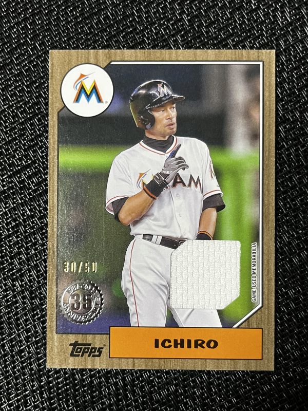 【50枚限定】 イチロー Ichiro 2022 Topps Series2 1987 Baseball Relics Gold #87BR-I MLB_画像1