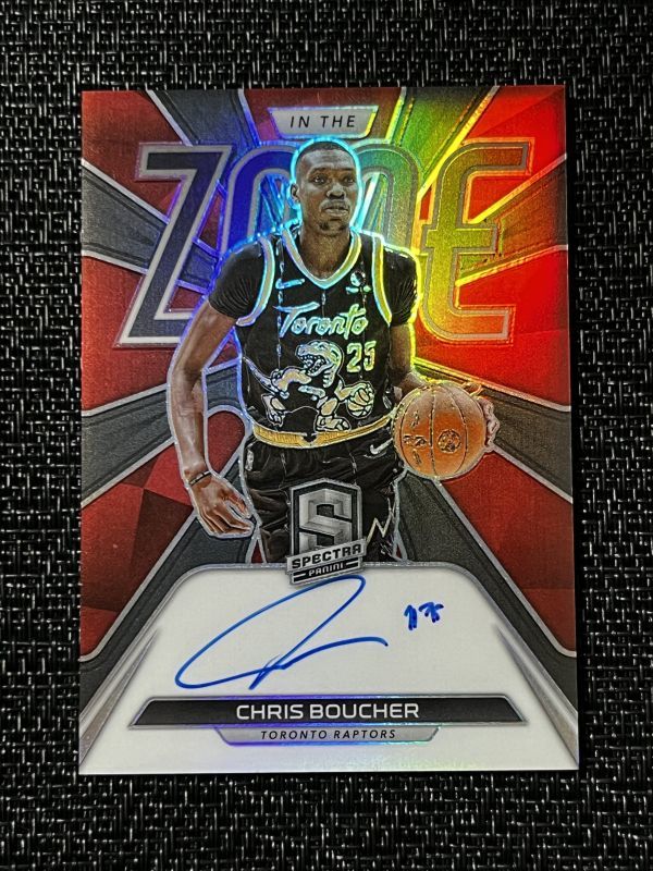 Christ Boucher クリス・ブーシェ 75シリ 2021-22 Panini NBA Spectra In the Zone Auto 直筆サイン ラプターズ_画像1