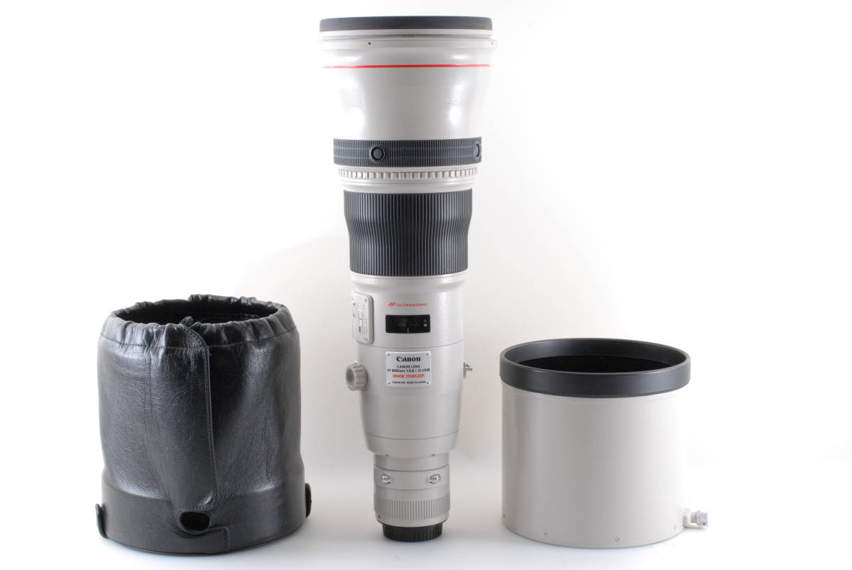 【美品 保障付 動作確認済】Canon EF 800mm f5.6 L IS USM Telephoto Lens w/Hood,Cap キャノン レンズ Q5820_画像1