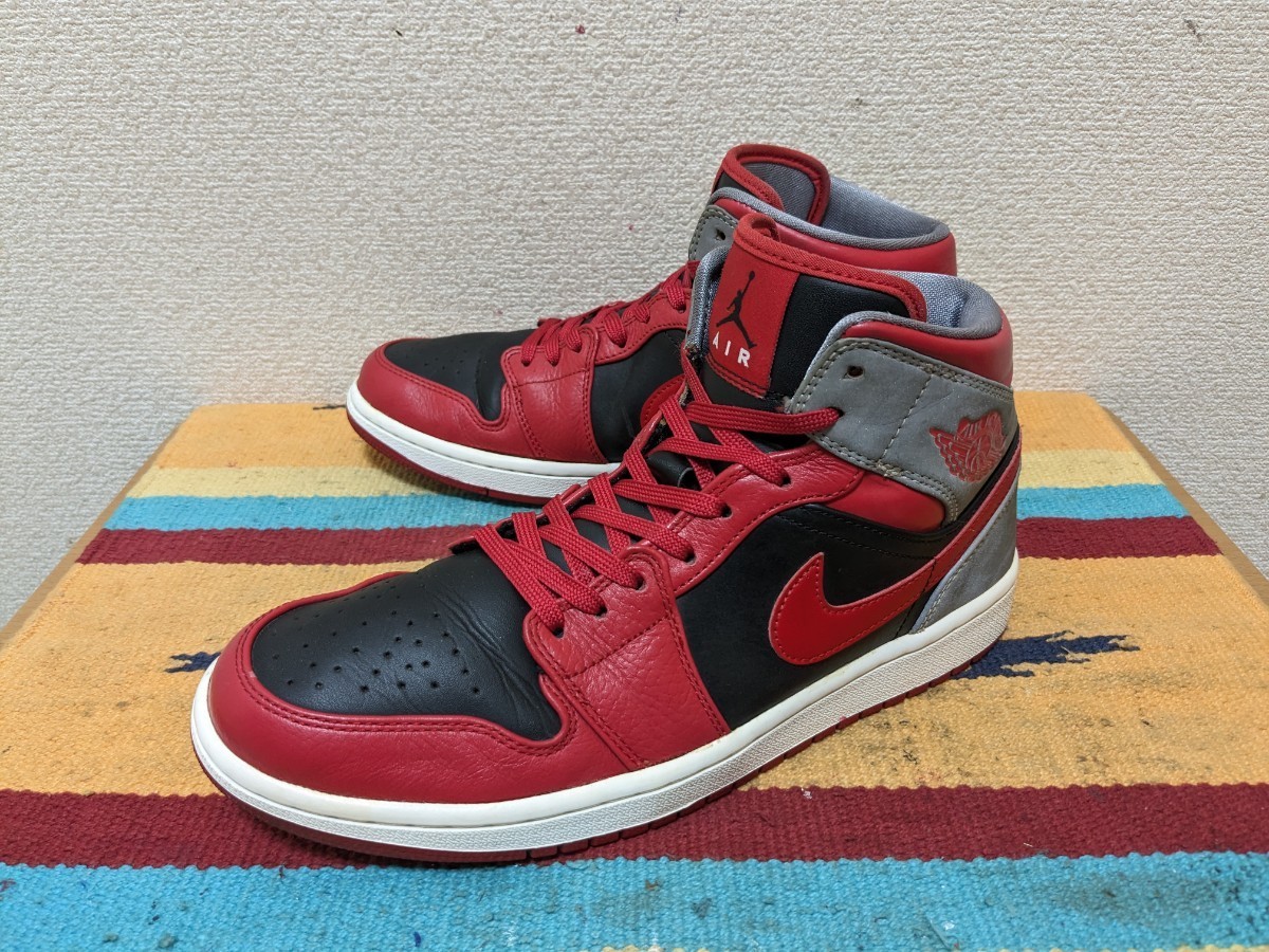 13年製！☆ エア ジョーダン 1 retro mid reverse bred 赤×黒×銀 air